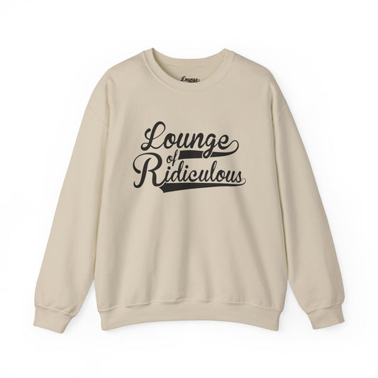 (US) Classic Lounge of Ridiculous Unisex Crewneck Sweatshirt - Black Logo