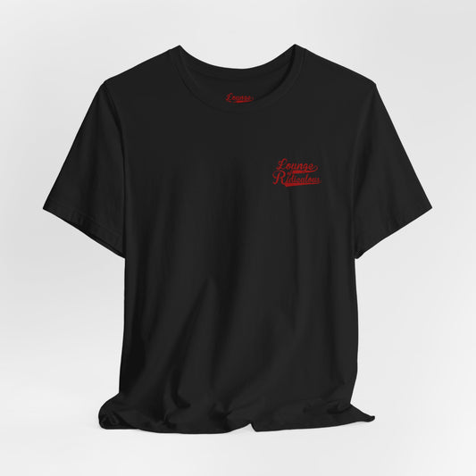 (US) Mini Lounge of Ridiculous Unisex Soft T-Shirt - Mini Red Logo